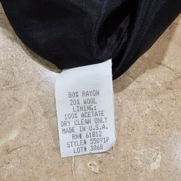 Vintage Women's Talbots Petites Rayon Wool Embroidered Dress Size 6 Made in USA - Picture 5 of 7